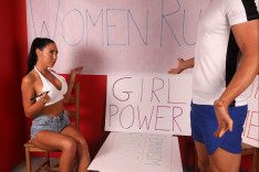 Protest Rally — Lady Voyeurs, starring Mila Amora