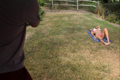 Sunbathing In The Park — Lady Voyeurs, starring Charlie Monaco